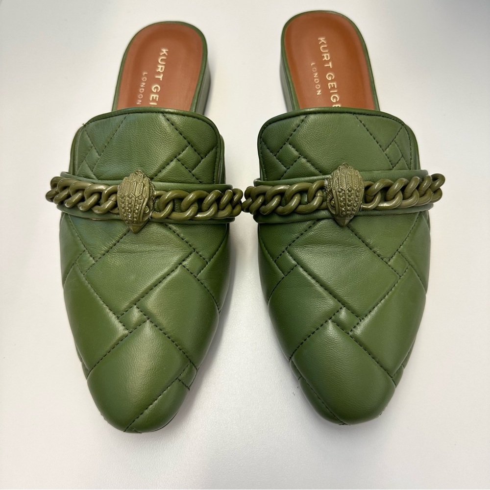 Kurt Geiger London Soho Drench Mule - Green - 9US / 40EU - Picture 2 of 4